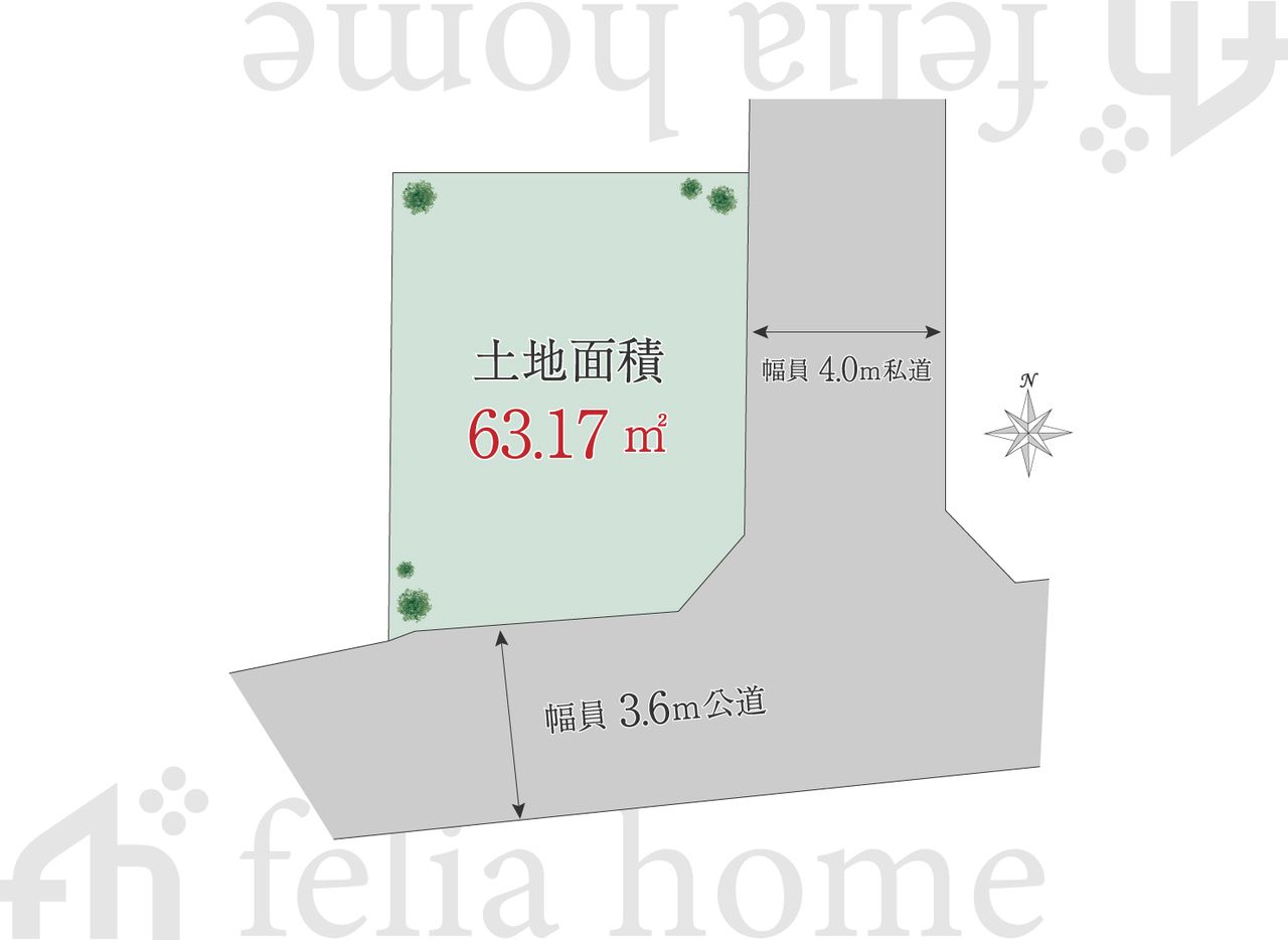 渋谷区代々木3丁目 南東角地 建築条件なし土地 京王線初台駅徒歩8分
