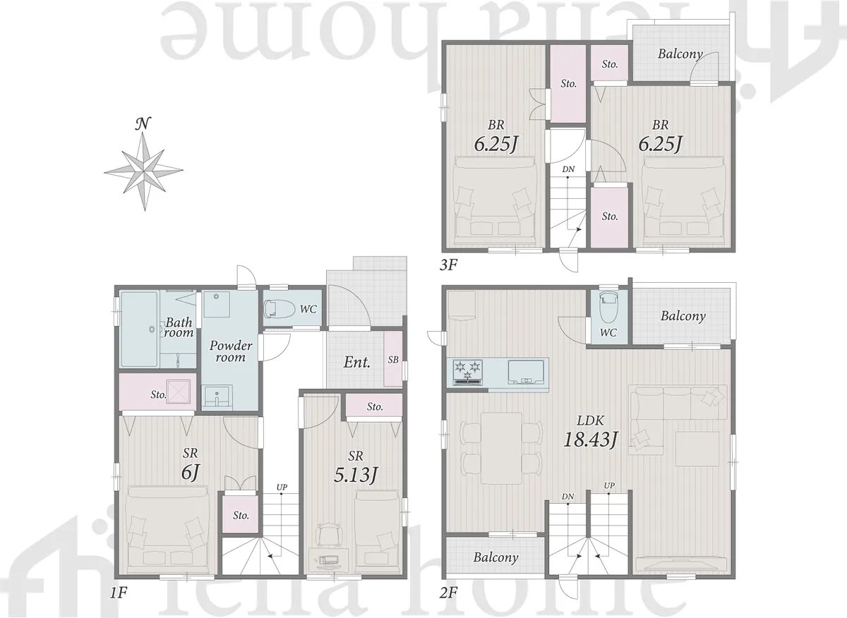 中野区江原町1丁目 新築戸建 【全6棟/D号棟】
