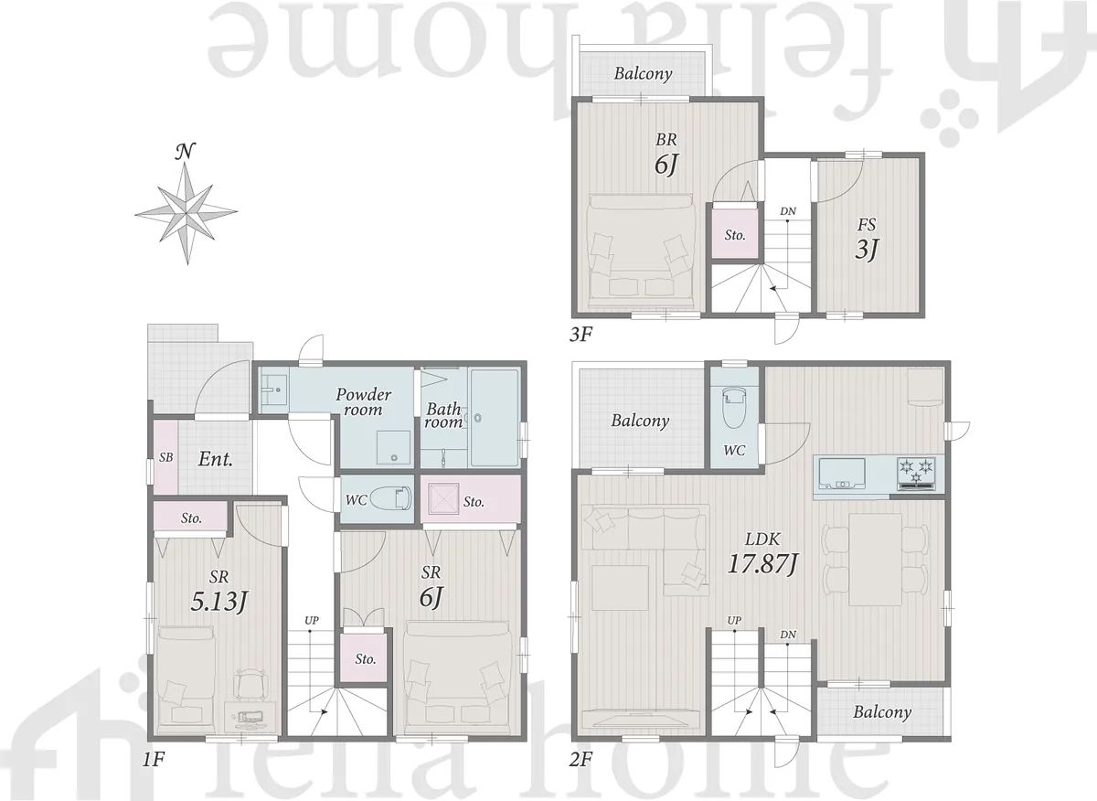 中野区江原町1丁目 新築戸建 【全6棟/A号棟】