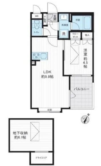 渋谷区笹塚3丁目 中古マンション|京王線笹塚駅 徒歩8分 1LDK 地下室付き